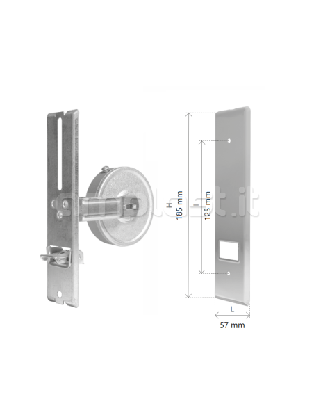 Avvolgitore Mini metri 6 con interasse variabile da 104 a 142 mm