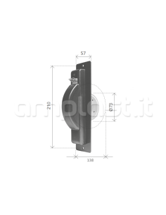 Avvolgitore semincasso DX - SX metri 10 con interasse cm 21 2