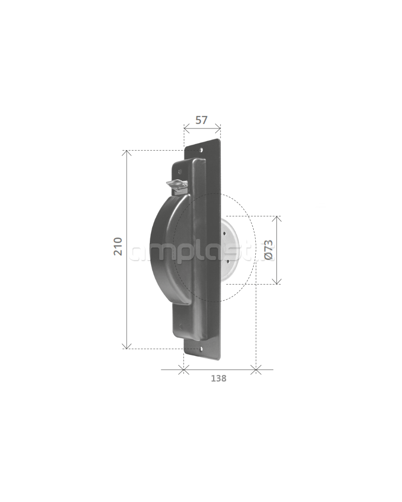 Avvolgitore semincasso DX - SX metri 10 con interasse cm 21