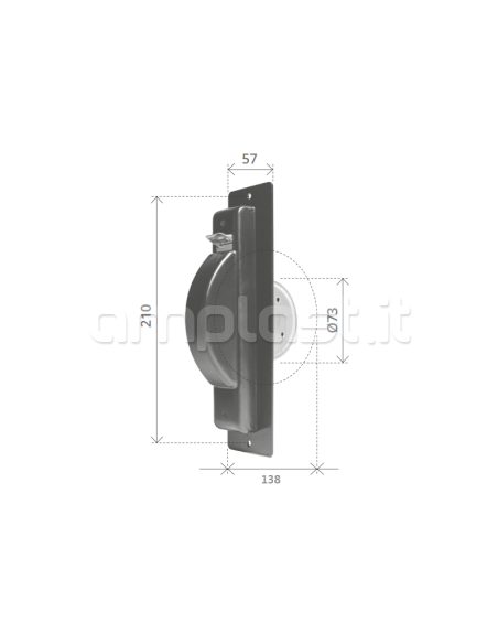 Avvolgitore semincasso DX - SX metri 10 con interasse cm 21
