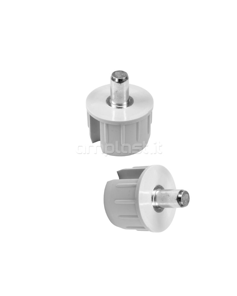 Calotta in plastica diametro 40 con perno tondo 12 mm per tende da sole
