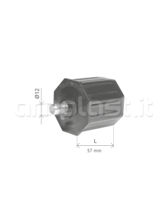 Calotta interna in plastica per rullo ottagonale diametro 60 2