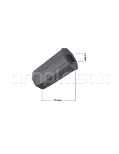 Calotta interna per rullo ottagonale diametro 40 mm con foro quadro 13x13 2